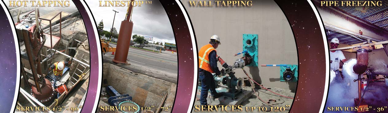 Wet tap, hot tap, linestop, wall tap and pipe freeze services nationwide